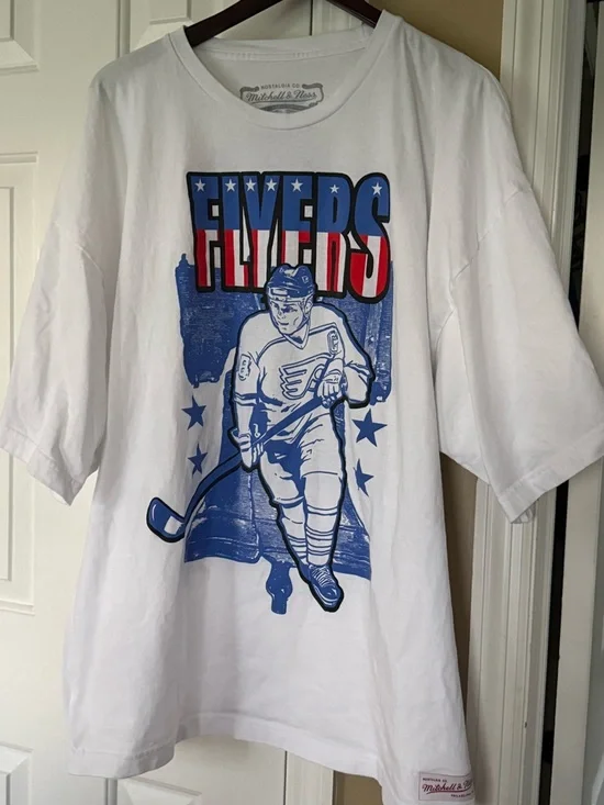 Mitchell & Ness Liberty Bell Classics Philadelphia Flyers Throwback Tshirt XXL - Picture 2 of 7